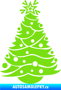 Samolepka Vánoční stromeček 002 zelená kawasaki