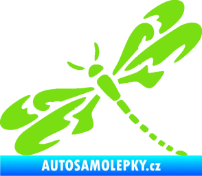 Samolepka Vážka 001 levá zelená kawasaki