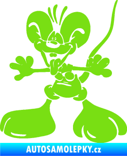 Samolepka Veselý myšák levá zelená kawasaki
