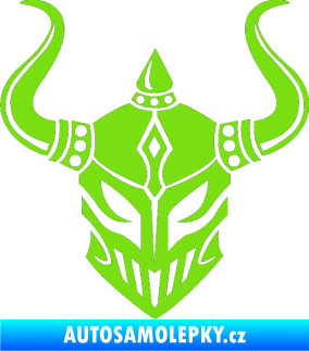 Samolepka Vikingská helma zelená kawasaki