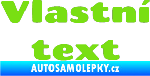 Samolepka Vlastní text - Chango zelená kawasaki