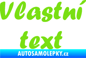 Samolepka Vlastní text - Forte zelená kawasaki