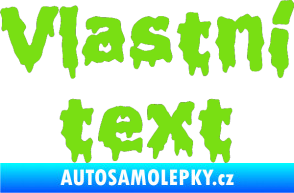 Samolepka Vlastní text - Liquidism zelená kawasaki