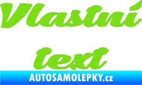 Samolepka Vlastní text - Low Casat zelená kawasaki