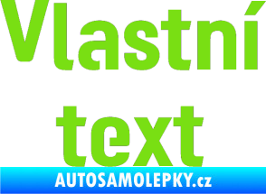 Samolepka Vlastní text - Moto GP zelená kawasaki