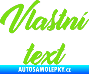 Samolepka Vlastní text - Orange Personal zelená kawasaki