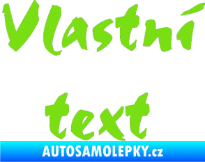 Samolepka Vlastní text - Staccato zelená kawasaki