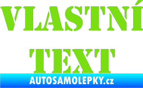 Samolepka Vlastní text - Stencil zelená kawasaki