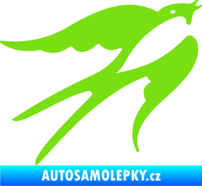 Samolepka Vlaštovka 003 pravá zelená kawasaki