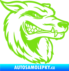 Samolepka Vlk 016 pravá zelená kawasaki