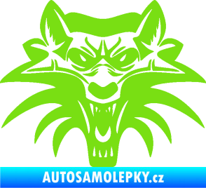 Samolepka Vlk 022 zelená kawasaki