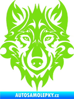 Samolepka Vlk 025 zelená kawasaki