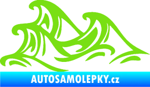 Samolepka Vlny 005 levá moře zelená kawasaki