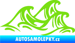 Samolepka Vlny 005 pravá moře zelená kawasaki