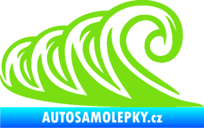 Samolepka Vlny 006 levá moře zelená kawasaki