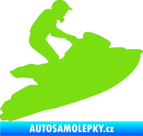 Samolepka Vodní skútr 001 pravá zelená kawasaki