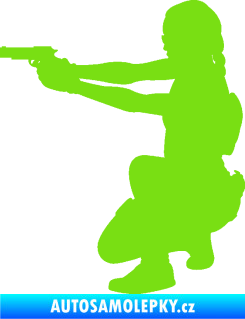 Samolepka Vojačka 001 levá zelená kawasaki