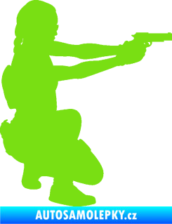 Samolepka Vojačka 001 pravá zelená kawasaki