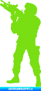 Samolepka Voják 004 levá zelená kawasaki