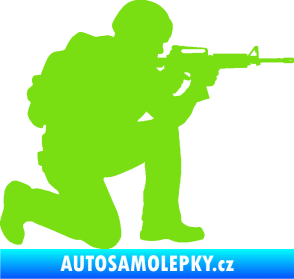 Samolepka Voják 007 pravá zelená kawasaki