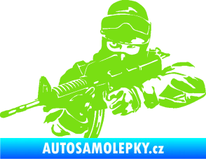 Samolepka Voják 009 levá zelená kawasaki