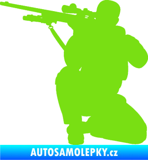 Samolepka Voják 010 levá sniper zelená kawasaki