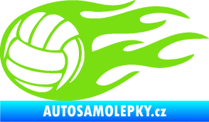Samolepka Volejbalový míč 002 levá zelená kawasaki