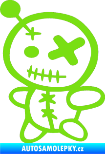 Samolepka Voodoo panenka 001 levá zelená kawasaki