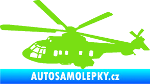 Samolepka Vrtulník 003 levá helikoptéra zelená kawasaki