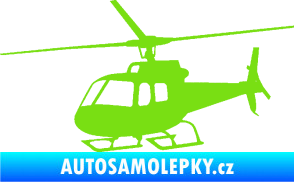 Samolepka Vrtulník 008 levá helikoptéra zelená kawasaki