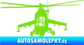 Samolepka Vrtulník 009 levá helikoptéra zelená kawasaki