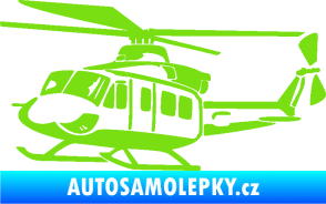 Samolepka Vrtulník 010 levá helikoptéra zelená kawasaki