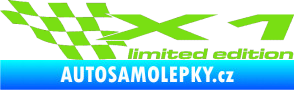 Samolepka X1 limited edition levá zelená kawasaki