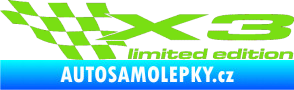 Samolepka X3 limited edition levá zelená kawasaki