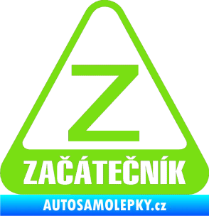 Samolepka Začátečník zelená kawasaki