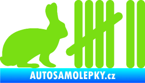 Samolepka Zářezy 003 zajíc zelená kawasaki