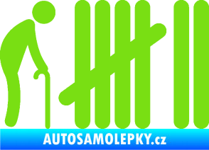 Samolepka Zářezy 005  zelená kawasaki