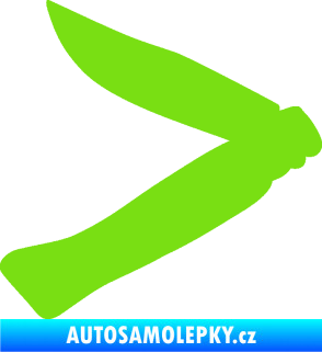Samolepka Zavírací nůž 001 levá zelená kawasaki