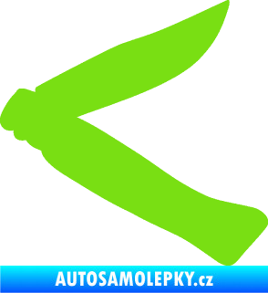 Samolepka Zavírací nůž 001 pravá zelená kawasaki