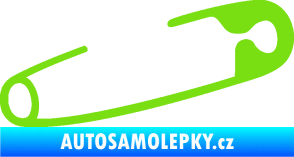 Samolepka Zavírací špendlík 001 pravá  zelená kawasaki