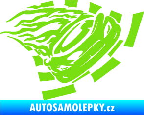 Samolepka Závodní auto 004 pravá zelená kawasaki