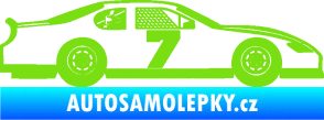 Samolepka Závodní auto 008 zelená kawasaki