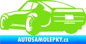 Samolepka Závodní auto 009 levá zelená kawasaki