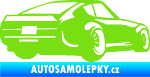 Samolepka Závodní auto 009 pravá zelená kawasaki