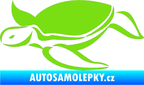Samolepka Želva 002 levá zelená kawasaki