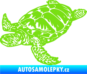Samolepka Želva 005 levá zelená kawasaki