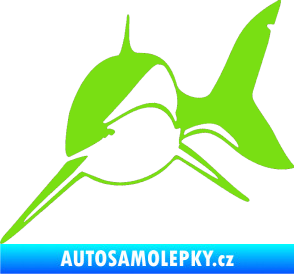 Samolepka Žralok 004 levá zelená kawasaki