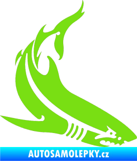 Samolepka Žralok 005 pravá zelená kawasaki