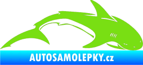 Samolepka Žralok 007 pravá zelená kawasaki