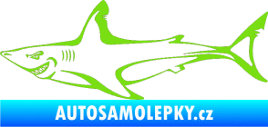 Samolepka Žralok 009 levá zelená kawasaki